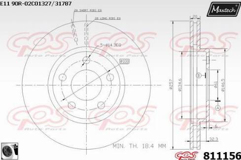 Maxtech 811156.0060 - Kočioni disk www.molydon.hr