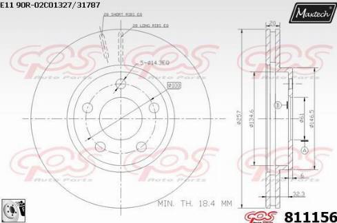 Maxtech 811156.0080 - Kočioni disk www.molydon.hr