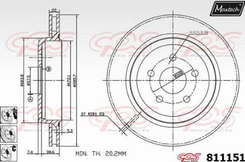 Maxtech 811151.6980 - Kočioni disk www.molydon.hr