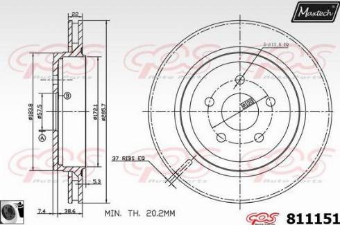 Maxtech 811151.0060 - Kočioni disk www.molydon.hr