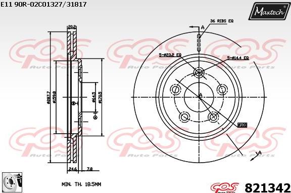 Maxtech 811151 - Kočioni disk www.molydon.hr