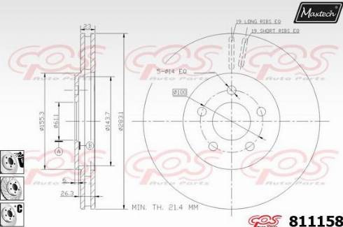 Maxtech 811158.6880 - Kočioni disk www.molydon.hr