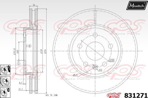 Maxtech 811158 - Kočioni disk www.molydon.hr