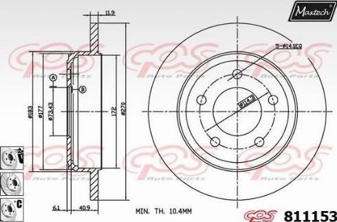 Maxtech 811153.6880 - Kočioni disk www.molydon.hr