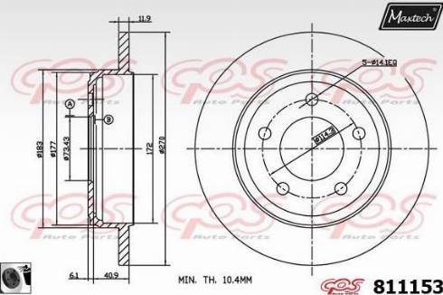 Maxtech 811153.0060 - Kočioni disk www.molydon.hr