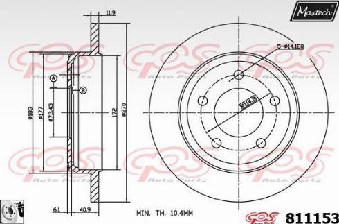 Maxtech 811153.0080 - Kočioni disk www.molydon.hr