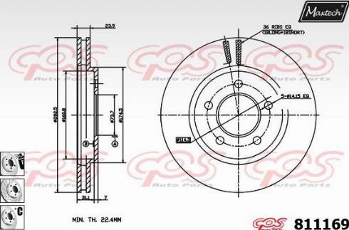 Maxtech 811169.6980 - Kočioni disk www.molydon.hr