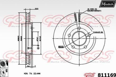 Maxtech 811169.6060 - Kočioni disk www.molydon.hr