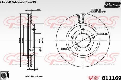 Maxtech 811169.0060 - Kočioni disk www.molydon.hr