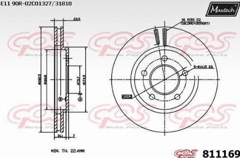 Maxtech 811169.0000 - Kočioni disk www.molydon.hr