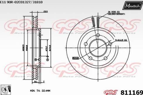 Maxtech 811169.0080 - Kočioni disk www.molydon.hr