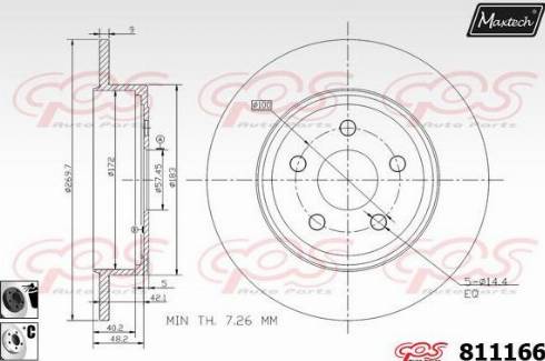 Maxtech 811166.6060 - Kočioni disk www.molydon.hr