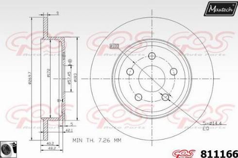 Maxtech 811166.0060 - Kočioni disk www.molydon.hr