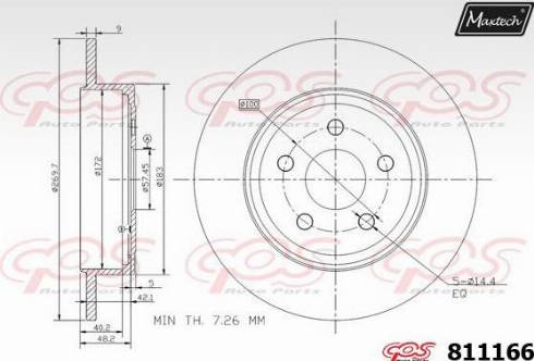 Maxtech 811166.0000 - Kočioni disk www.molydon.hr