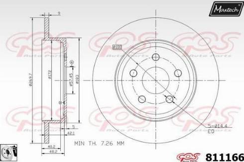 Maxtech 811166.0080 - Kočioni disk www.molydon.hr