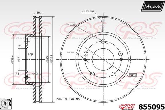 Maxtech 811166 - Kočioni disk www.molydon.hr