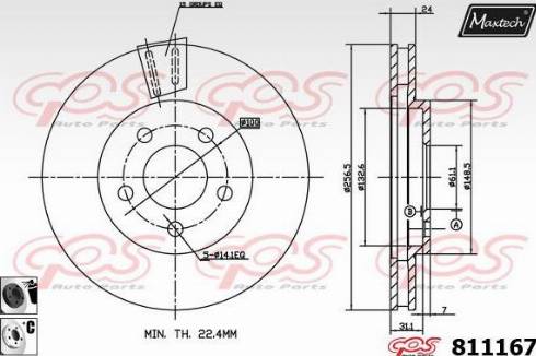 Maxtech 811167.6060 - Kočioni disk www.molydon.hr