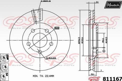 Maxtech 811167.6880 - Kočioni disk www.molydon.hr