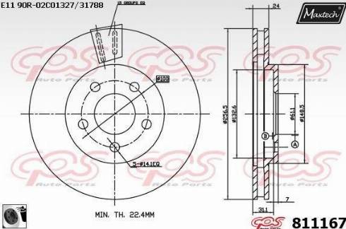 Maxtech 811167.0060 - Kočioni disk www.molydon.hr