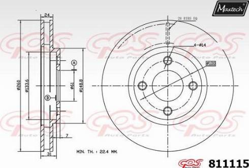 Maxtech 811115.0000 - Kočioni disk www.molydon.hr