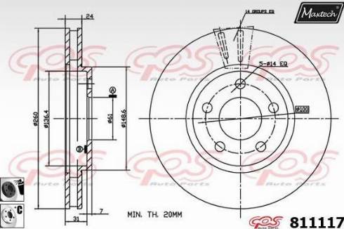 Maxtech 811117.6060 - Kočioni disk www.molydon.hr