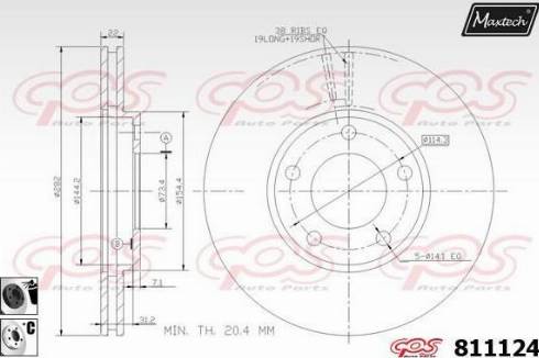 Maxtech 811124.6060 - Kočioni disk www.molydon.hr