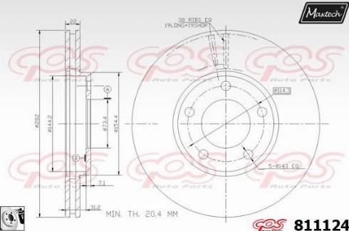 Maxtech 811124.0080 - Kočioni disk www.molydon.hr