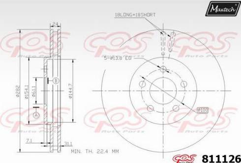 Maxtech 811126.0000 - Kočioni disk www.molydon.hr