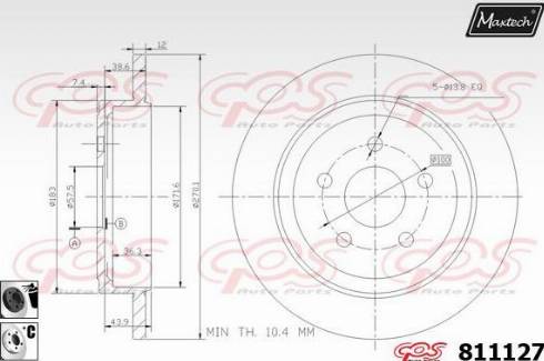 Maxtech 811127.6060 - Kočioni disk www.molydon.hr