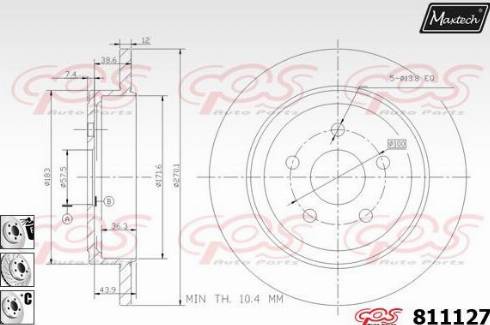 Maxtech 811127.6880 - Kočioni disk www.molydon.hr