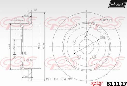 Maxtech 811127.0000 - Kočioni disk www.molydon.hr