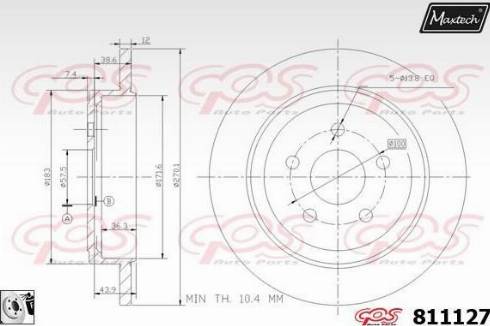 Maxtech 811127.0080 - Kočioni disk www.molydon.hr