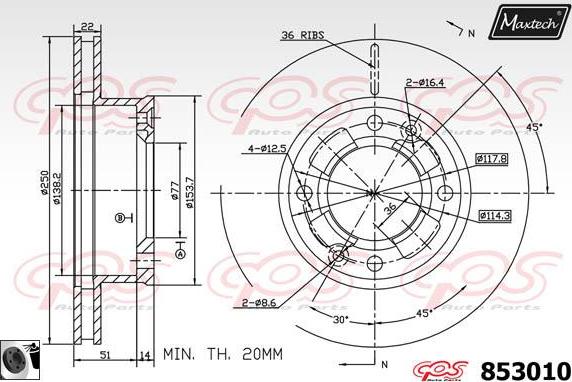 Maxtech 811127 - Kočioni disk www.molydon.hr