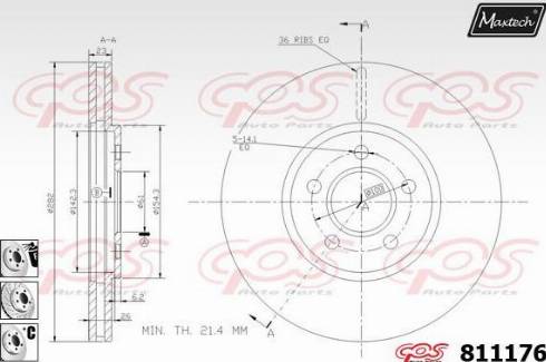 Maxtech 811176.6880 - Kočioni disk www.molydon.hr