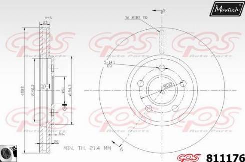 Maxtech 811176.0060 - Kočioni disk www.molydon.hr