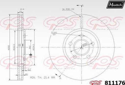 Maxtech 811176.0000 - Kočioni disk www.molydon.hr