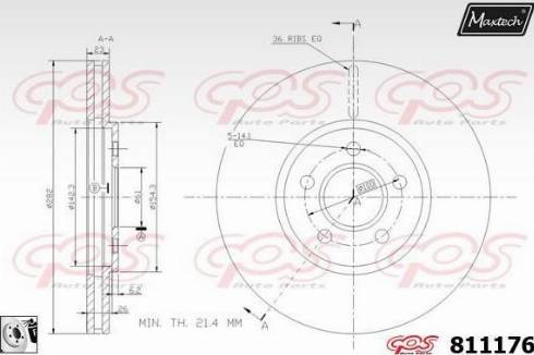 Maxtech 811176.0080 - Kočioni disk www.molydon.hr