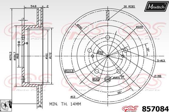 Maxtech 811176 - Kočioni disk www.molydon.hr