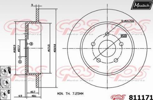 Maxtech 811171.6880 - Kočioni disk www.molydon.hr