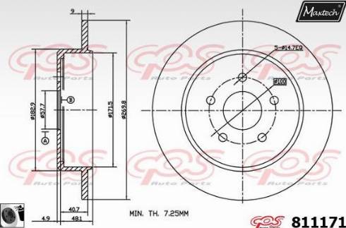 Maxtech 811171.0060 - Kočioni disk www.molydon.hr