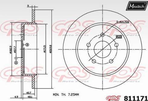 Maxtech 811171.0000 - Kočioni disk www.molydon.hr