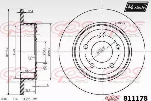 Maxtech 811178.0000 - Kočioni disk www.molydon.hr