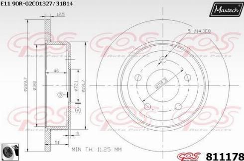 Maxtech 811178.0060 - Kočioni disk www.molydon.hr