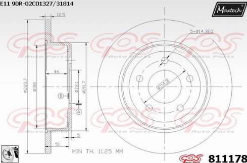 Maxtech 811178.0080 - Kočioni disk www.molydon.hr