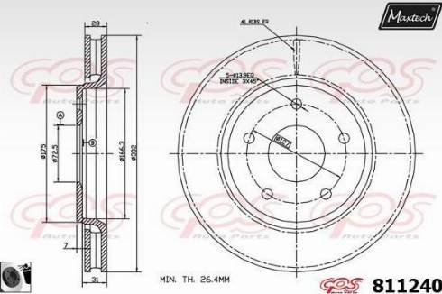 Maxtech 811240.0060 - Kočioni disk www.molydon.hr