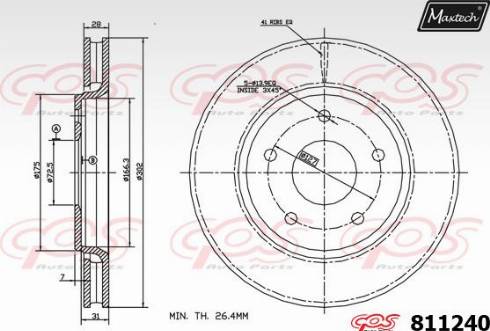 Maxtech 811240.0000 - Kočioni disk www.molydon.hr