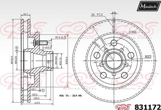 Maxtech 811240 - Kočioni disk www.molydon.hr