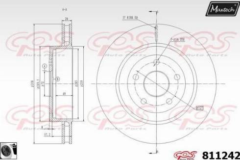 Maxtech 811242.0060 - Kočioni disk www.molydon.hr