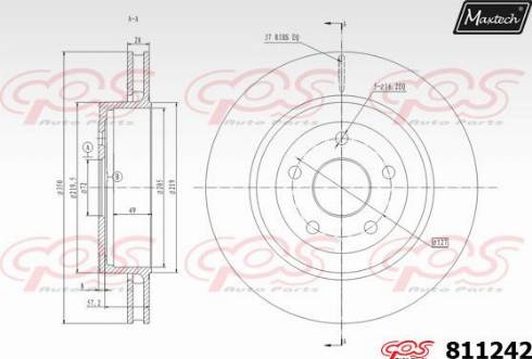 Maxtech 811242.0000 - Kočioni disk www.molydon.hr