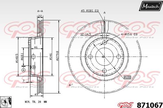 Maxtech 811242 - Kočioni disk www.molydon.hr